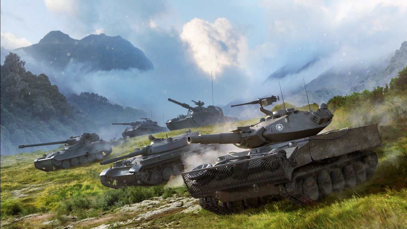 World Of Tanks On Mountain With Green Grass 4k HD Wallpaper