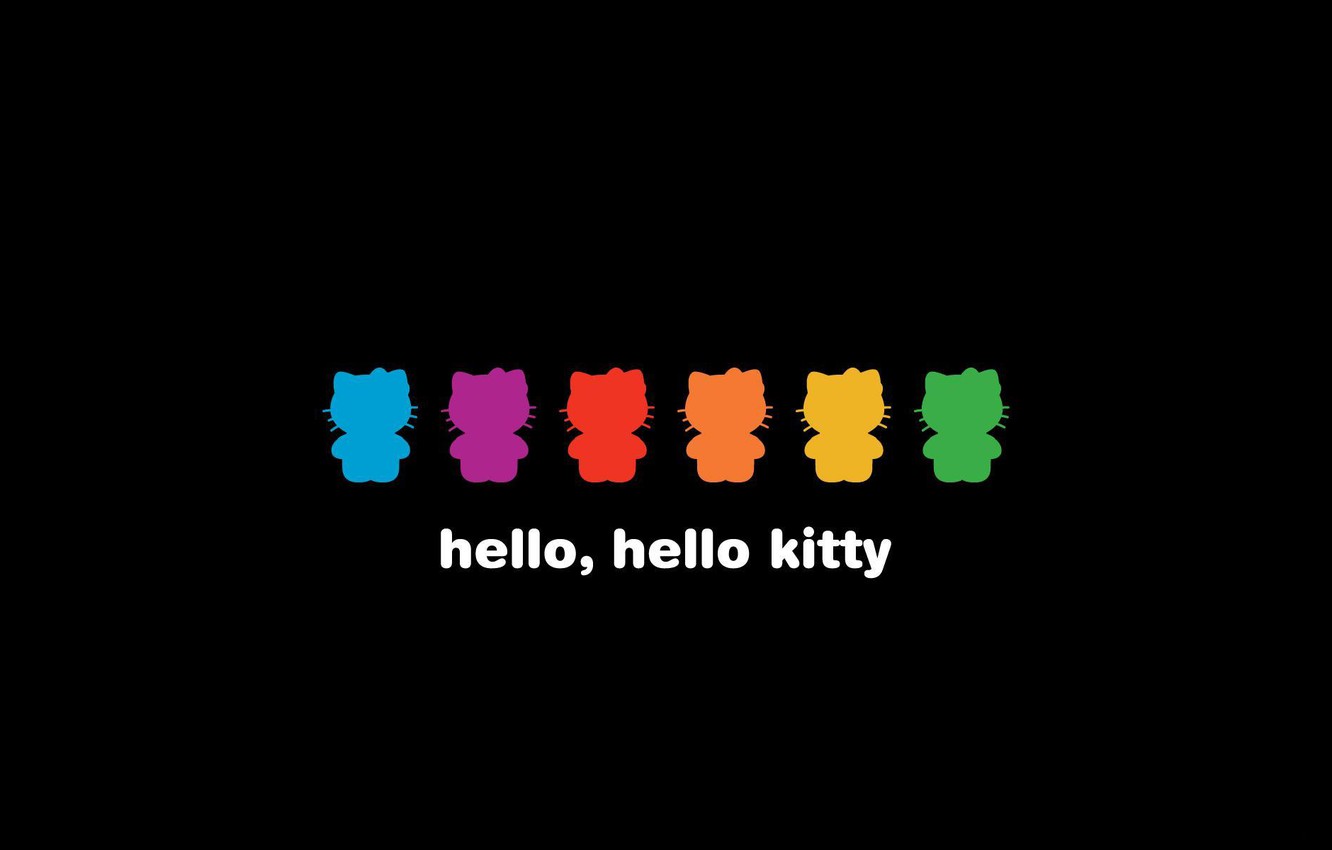 Wallpaper Color Black Background Hello Kitty Image For