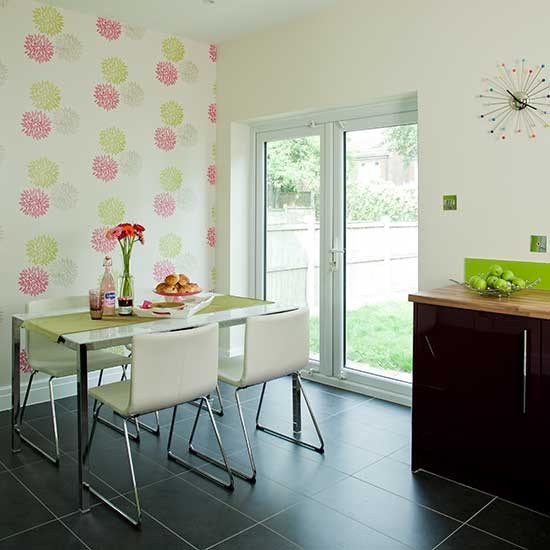 with floral wallpaper Modern dining room design ideas Dining room 550x550