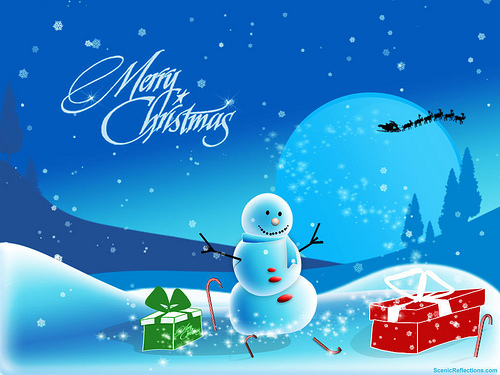 Christmas Snowman Wallpaper   Free Christmas Screensavers Flickr