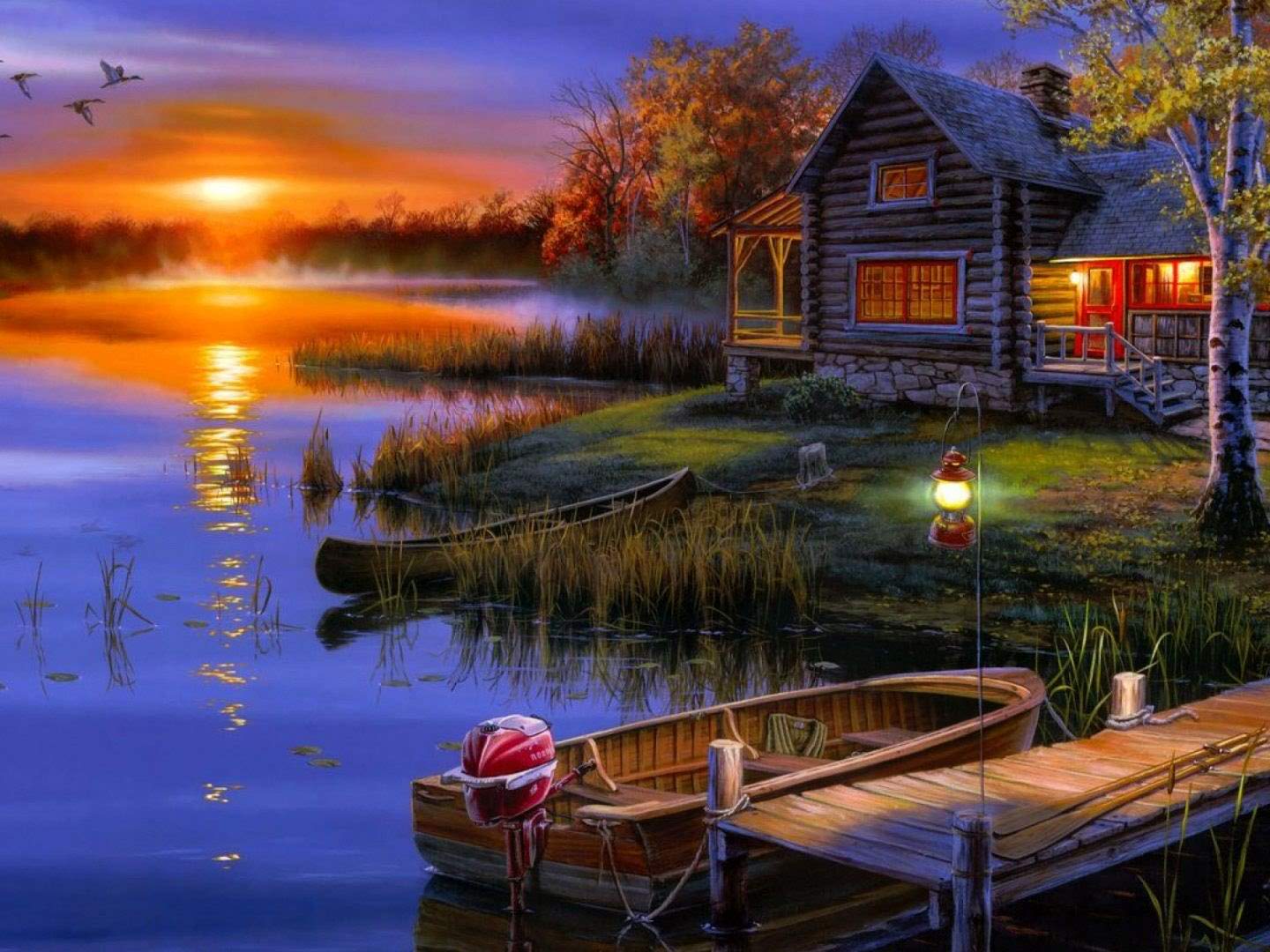 Lake House Wallpaper - WallpaperSafari