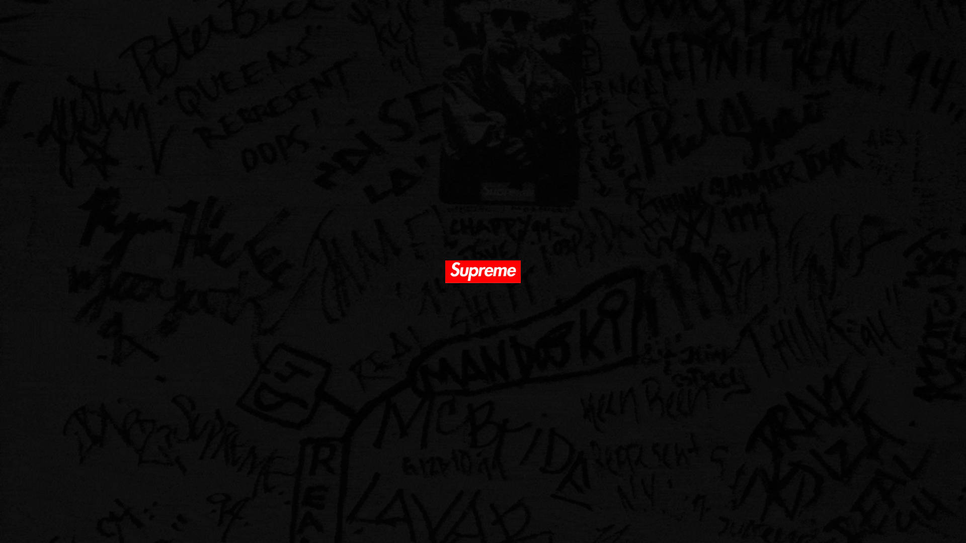Black Supreme Red Logo Wallpaper
