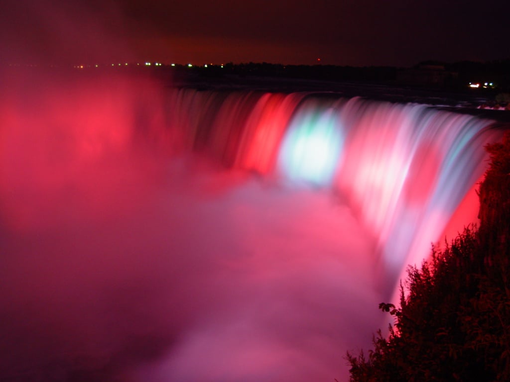 Niagara Falls HD Wallpapers night lighting 1024x768