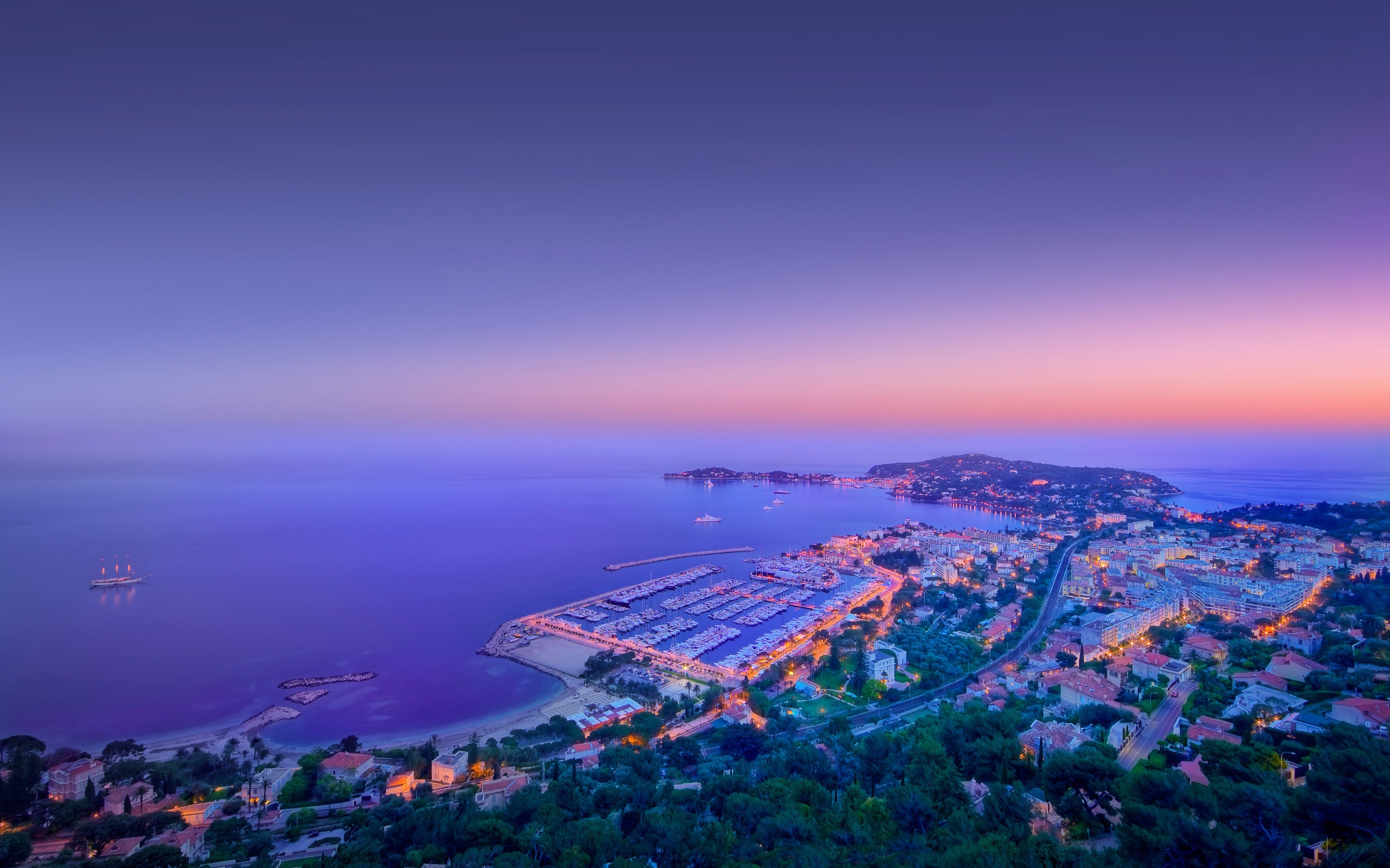 Monaco Landscape Sunset Full HD Wallpaper And Background