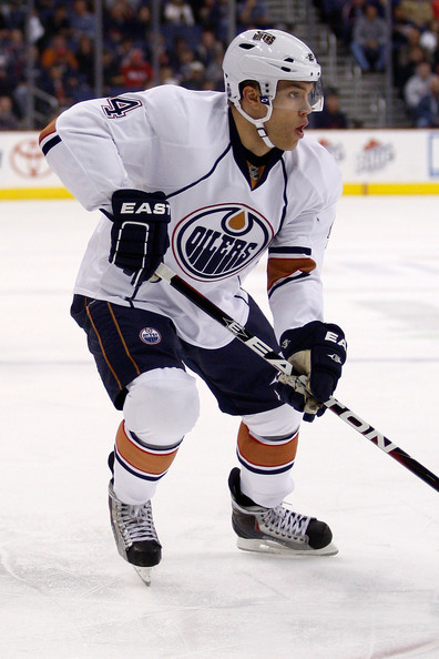 Taylor Hall Of The Edmonton Oilers Skates Up Ice During