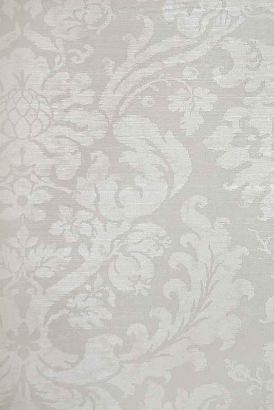 Tours Damask Wallpaper Silver Classic From Zoffany