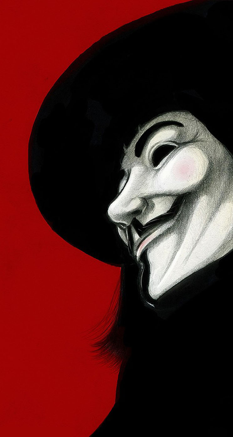 For Vendetta Red Background The iPhone Wallpaper