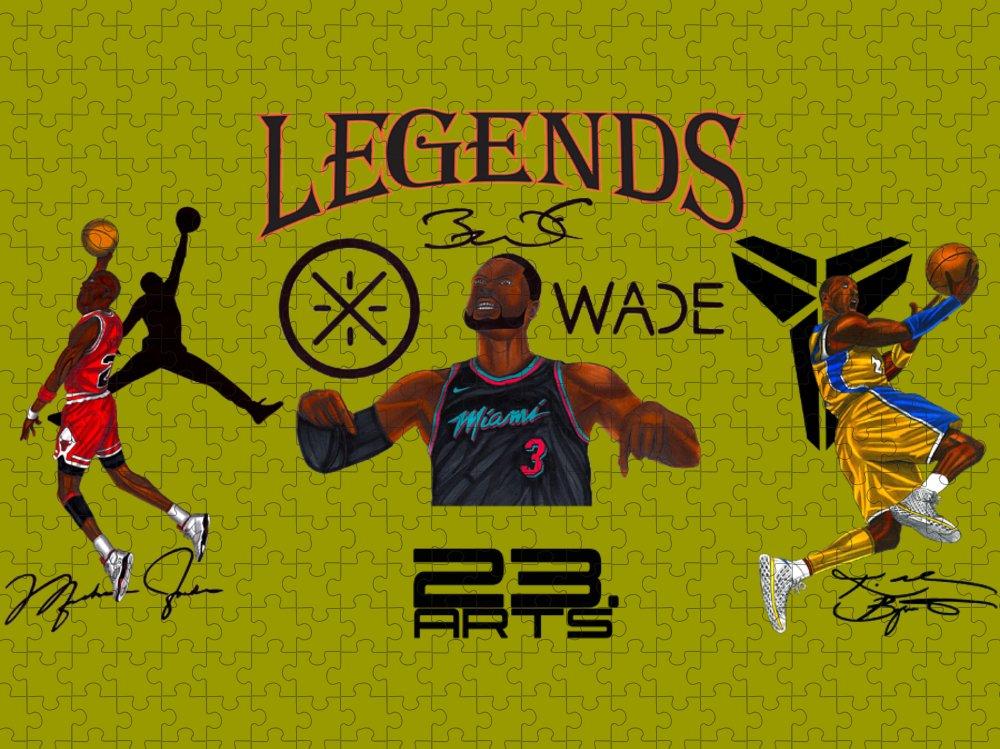 Nba Legendary Player Michael Jordan Dwyane Wade Kobe Bryant With
