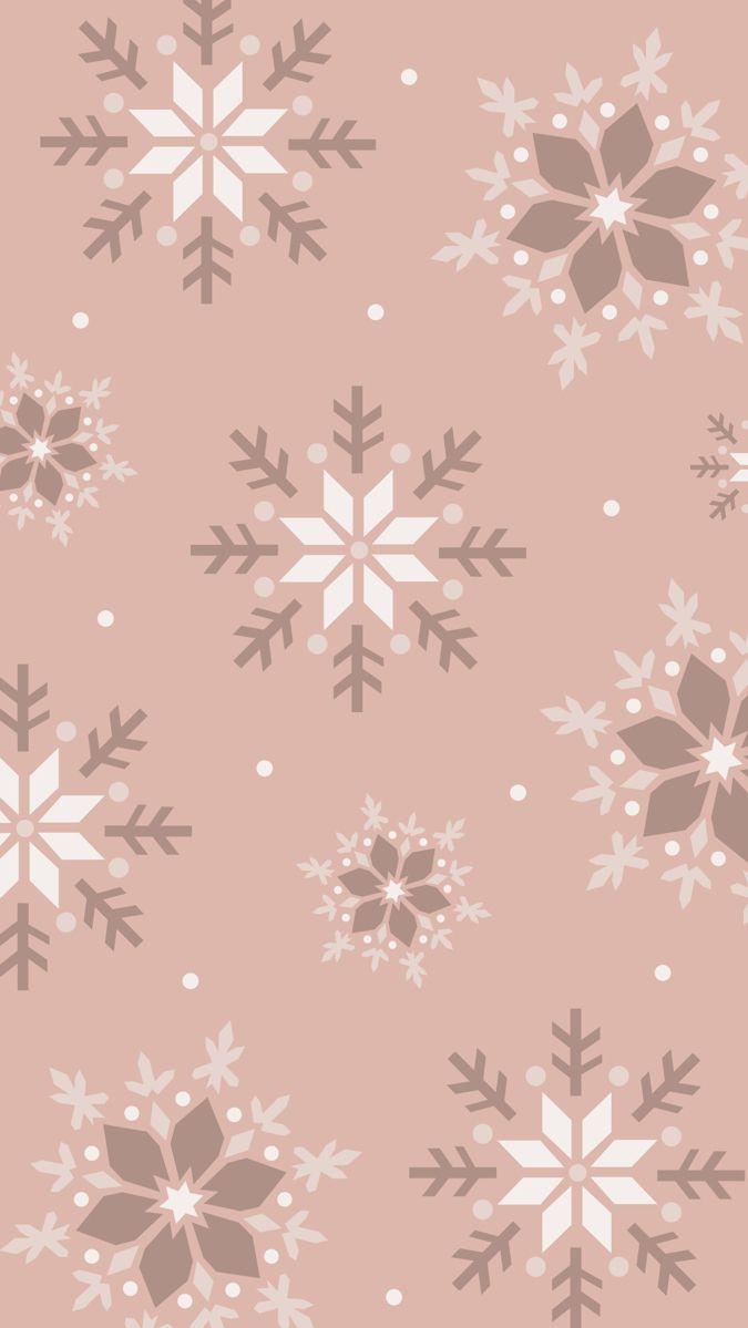 Pastel Pink Winter Snow Aesthetic Wallpaper