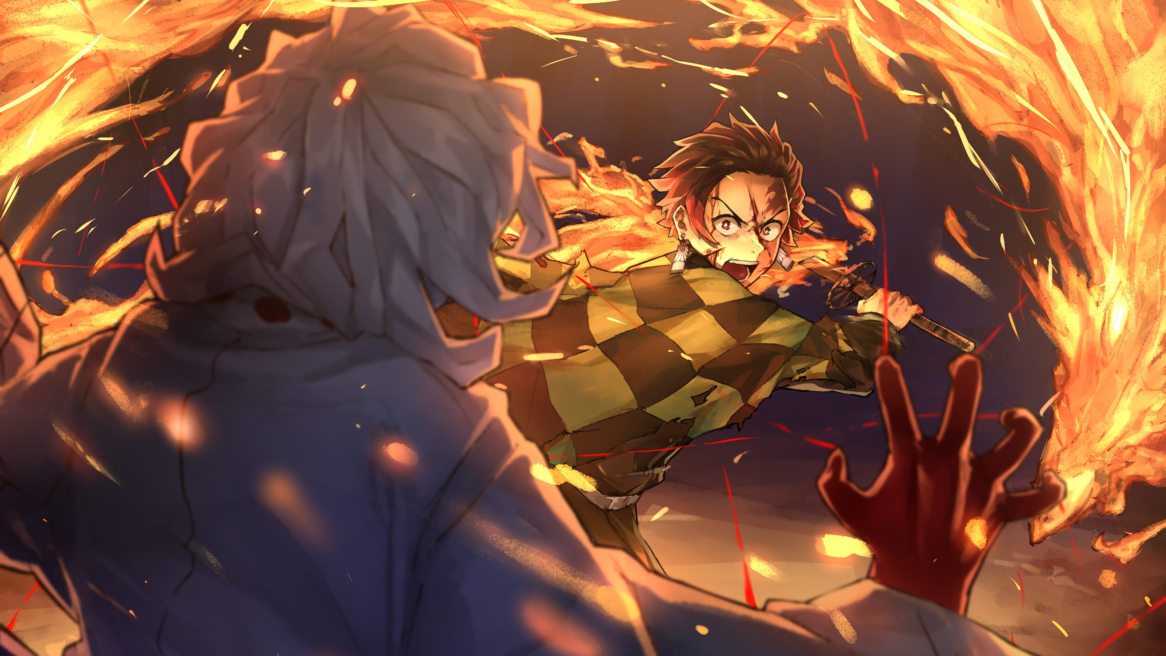 Free Download Tanjiro Vs Rui Kimetsu No Yaiba 4k Wallpaper 3840x2160 For Your Desktop Mobile Tablet Explore 29 Demon Slayer Kimetsu No Yaiba 4k Wallpapers Demon Slayer Kimetsu