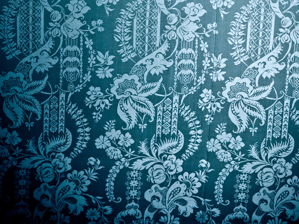 Royalty Photo Vintage Wallpaper Texture Blue Damask Fabric