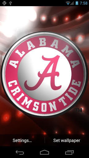 Alabama Crimson Tide Lwp Tone App For Android