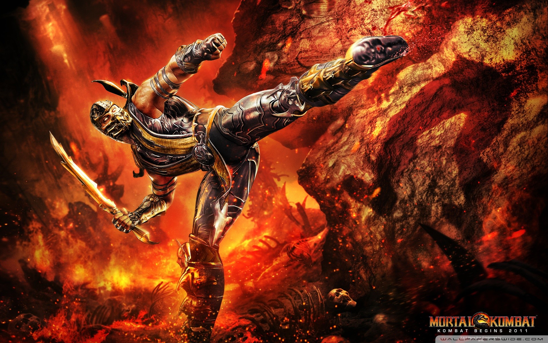 Screen Background Mortal Kombat Scorpion The Wallpaper