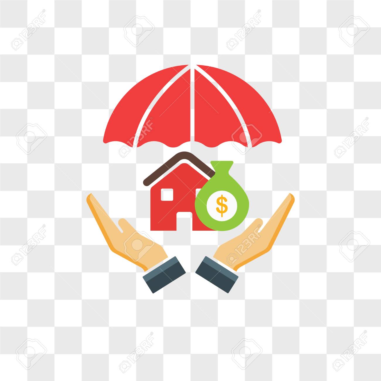 Insurance Vector Icon Isolated On Transparent Background