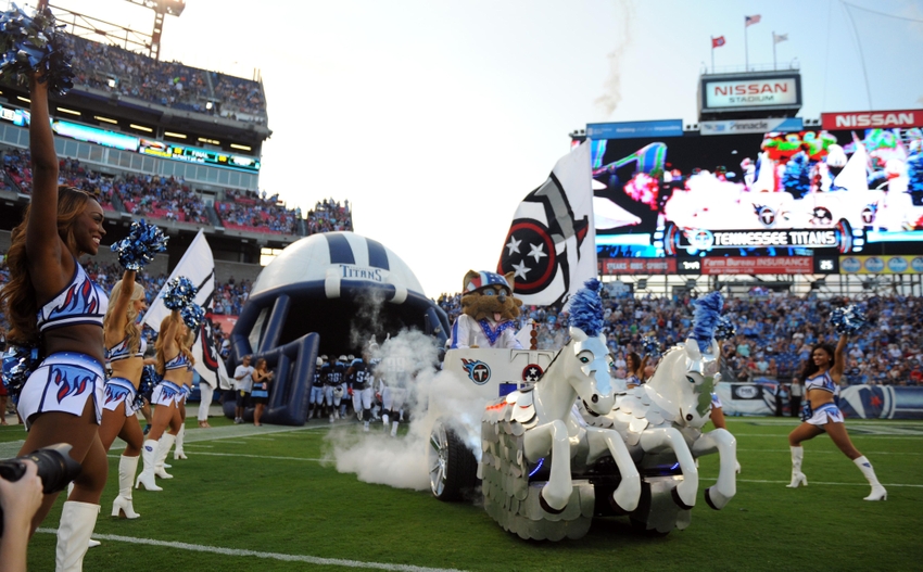 Aug Nashville Tn Usa Tennessee Titans Mascot T Rac Leads