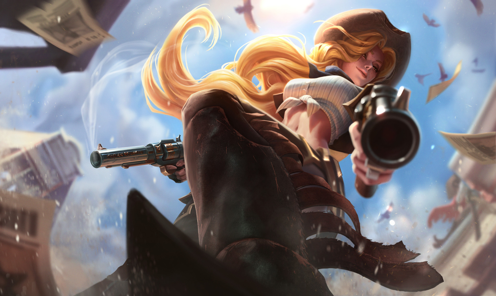 Cowgirl Miss Fortune HD Wallpaper Background Image