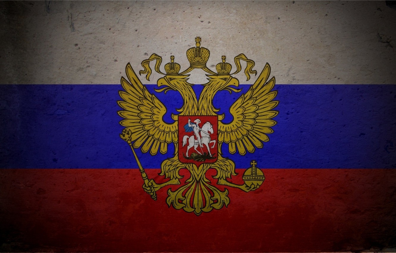 Wallpaper Flag Russia Coat Of Arms Tricolor Texture Double