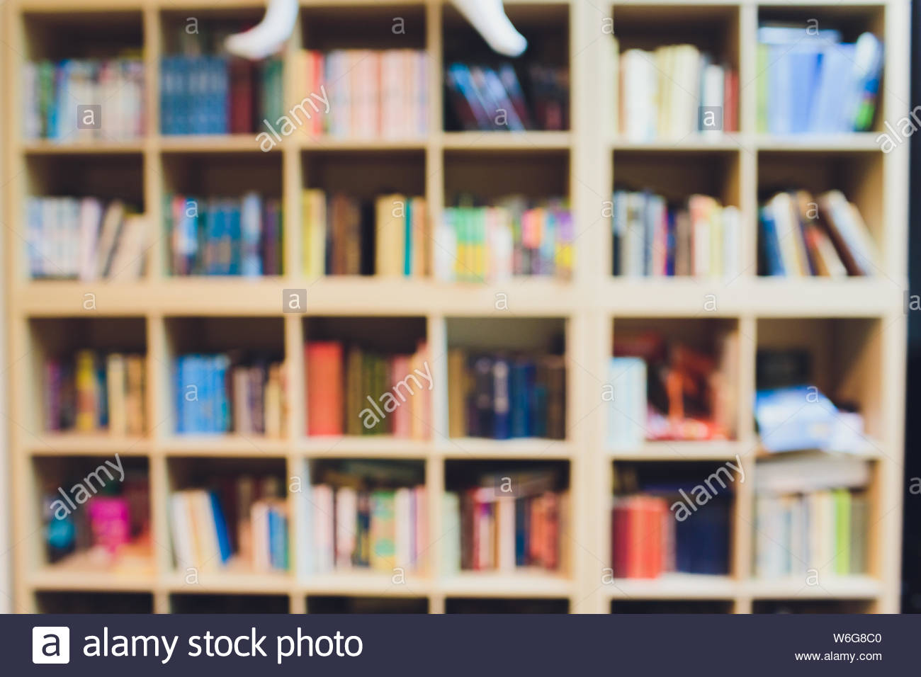 Blurred Background Blur Bookshelves At Book Store