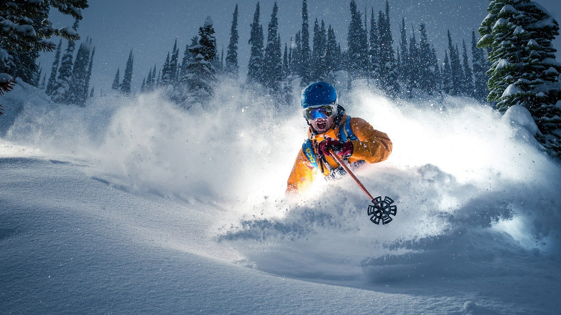 Skiing Sports HD Wallpaper