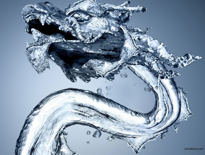 Cool Water Background Dragon Wallpaper