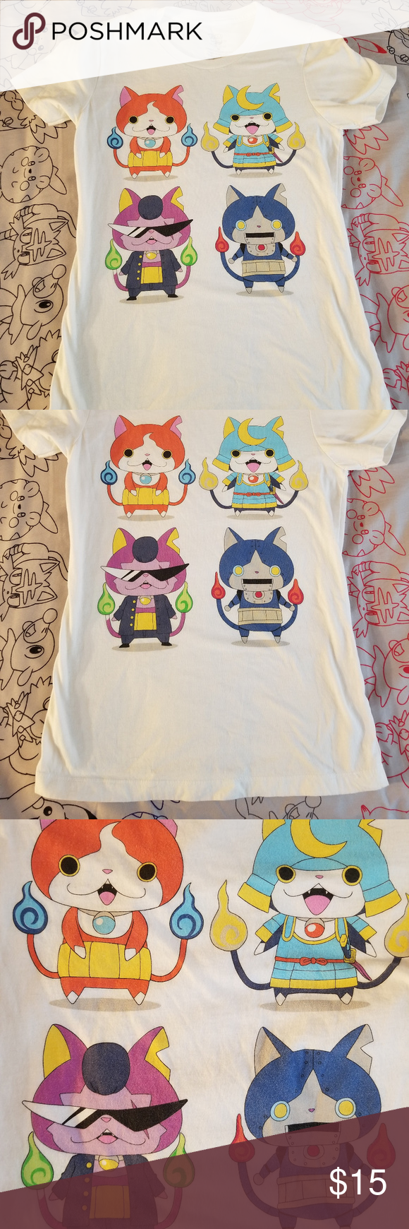 🔥 Free download Jibanyan Yo kai watch T shirt Hot Topic yokai This is a ...