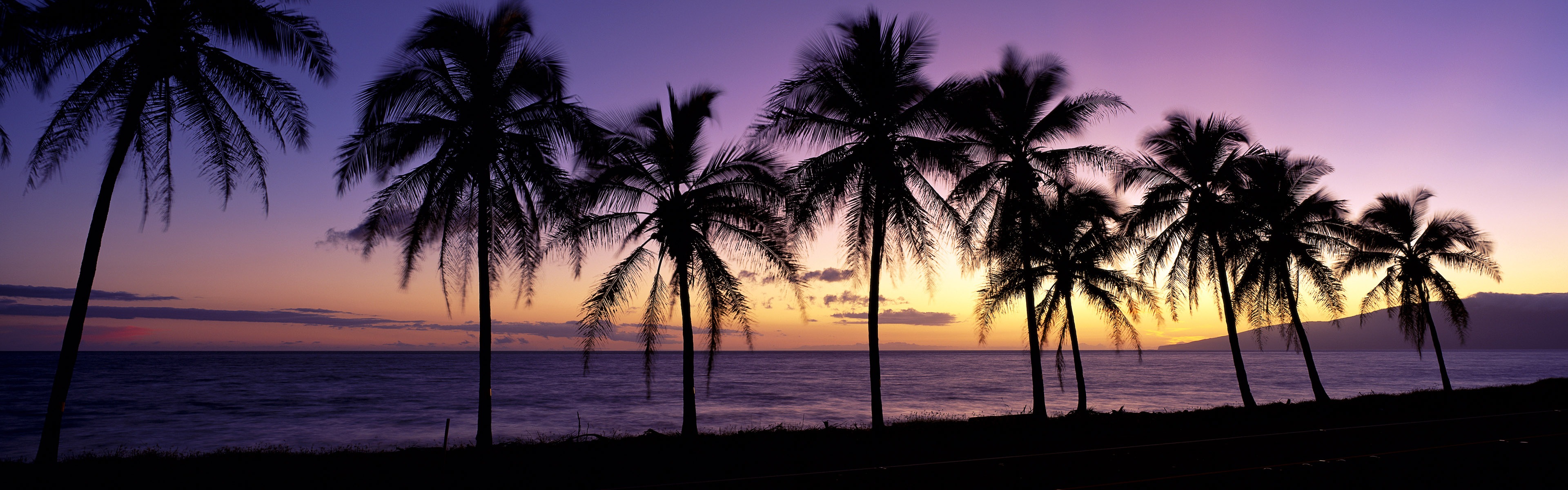 Beautiful Beach Sunset Windows Panoramic Widescreen Wallpaper