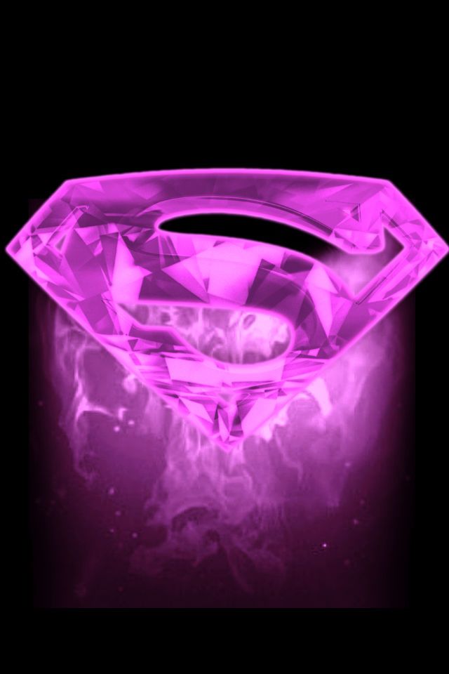 Firey Pink Kryptonite S Shield Background