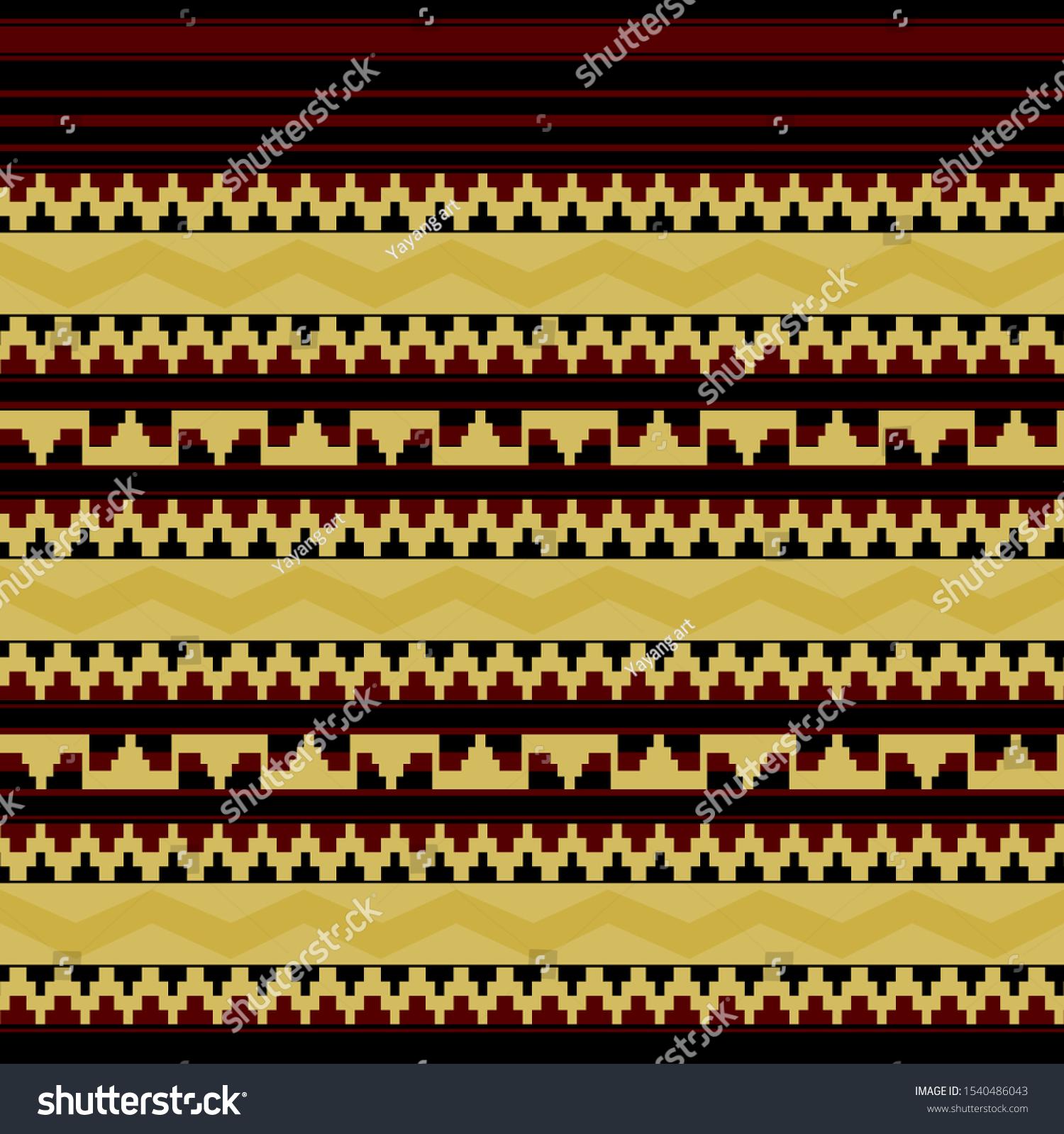 Ethnic Seamless Pattern Lampung Pattern Texture Stock Vector
