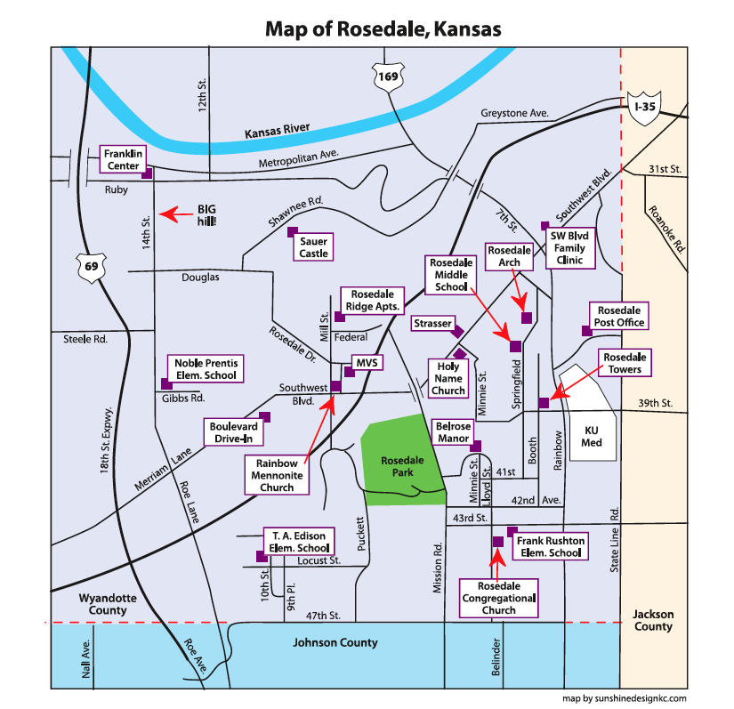 Home prices in Rosedale range from 25k to the mid 200ks with a