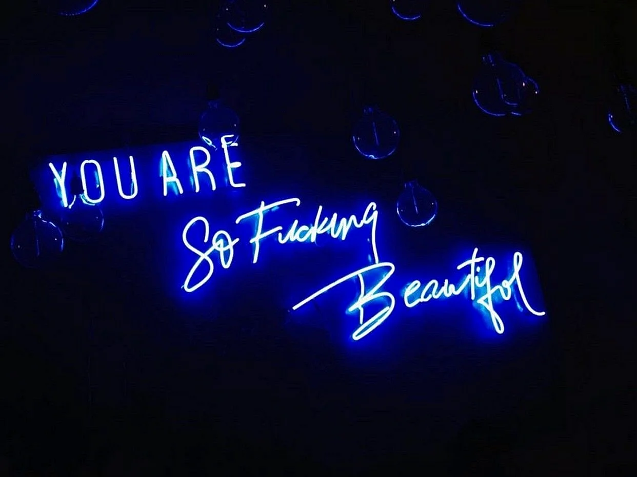 Neon Blue Aesthetic Wallpaper