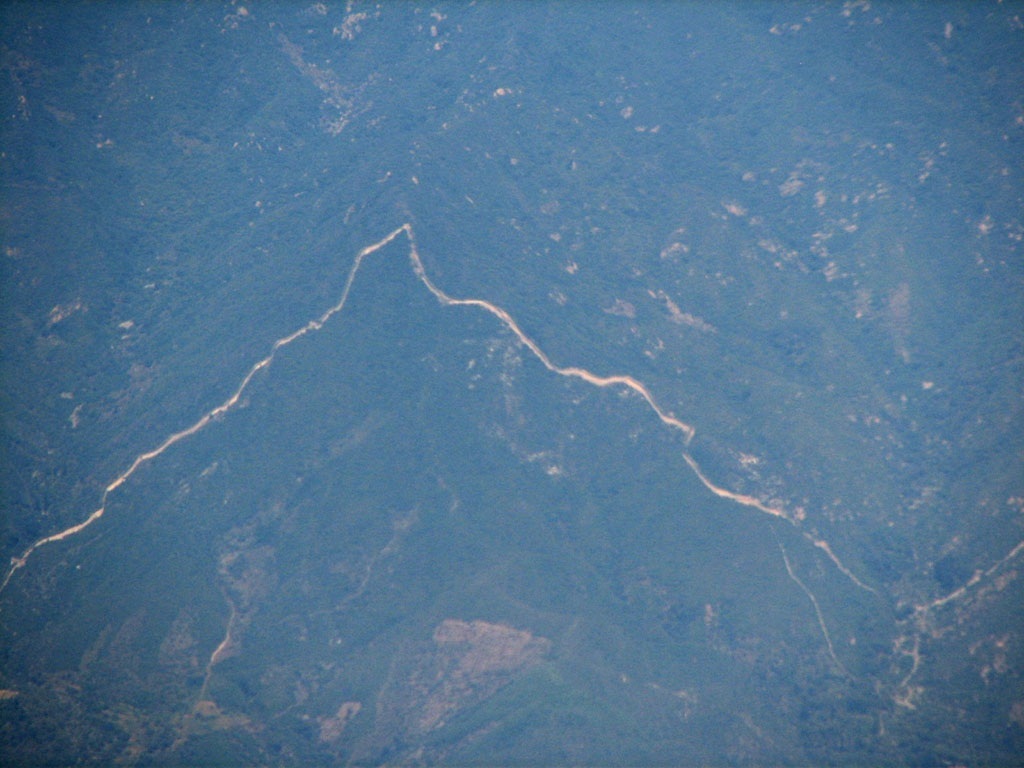 Great wall of China view from space satellite image 