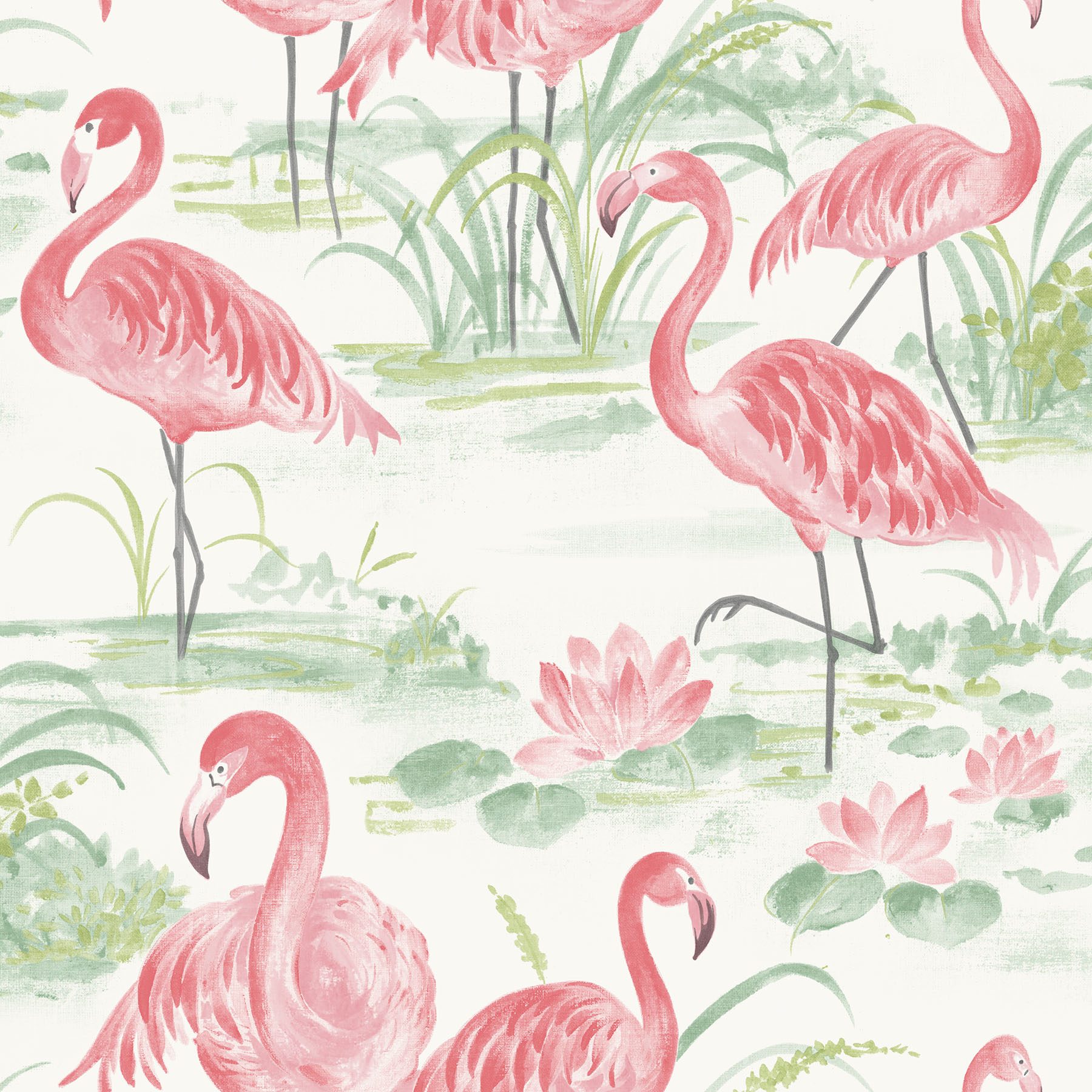 Nuwallpaper Pink Flamingo Beach Peel Stick Wallpaper Walmart