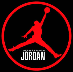 Download Circular Red Air Jordan Logo Wallpaper