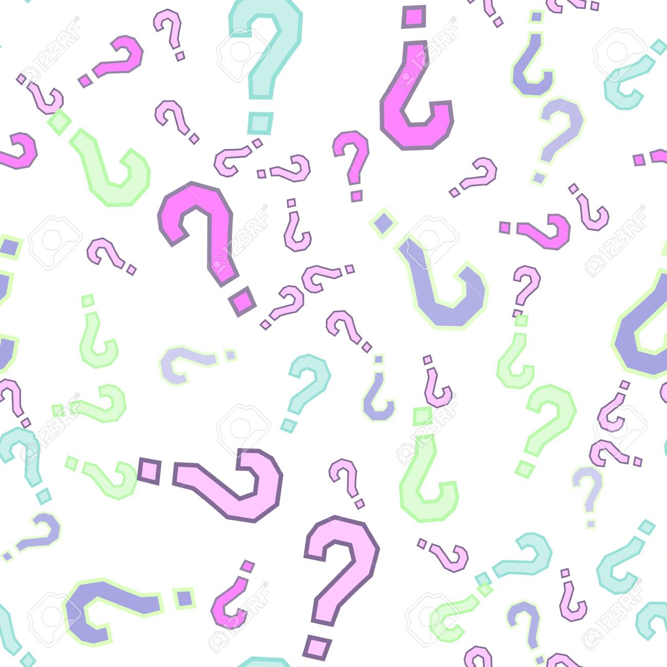 Quiz Seamless Pattern Question Marks Doubt Faq Background