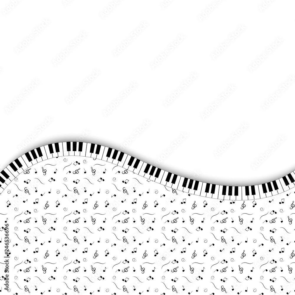 Free download Black and white music background Piano keys on musical