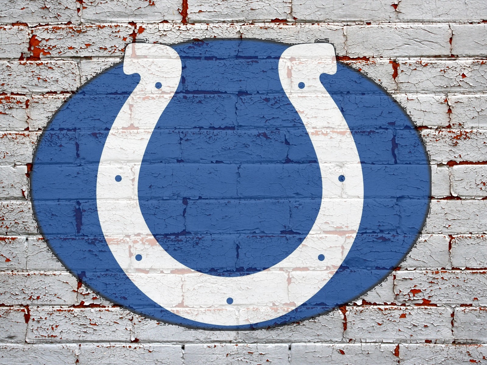 Nfl Indianapolis Colts Logo On Grey Brick Sports