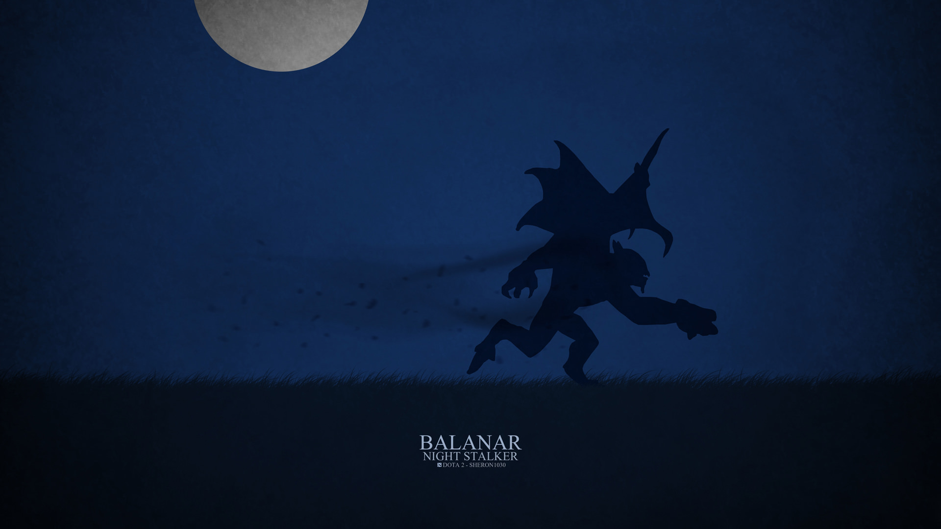 Night Stalker Balanar download dota 2 heroes minimalist silhouette HD