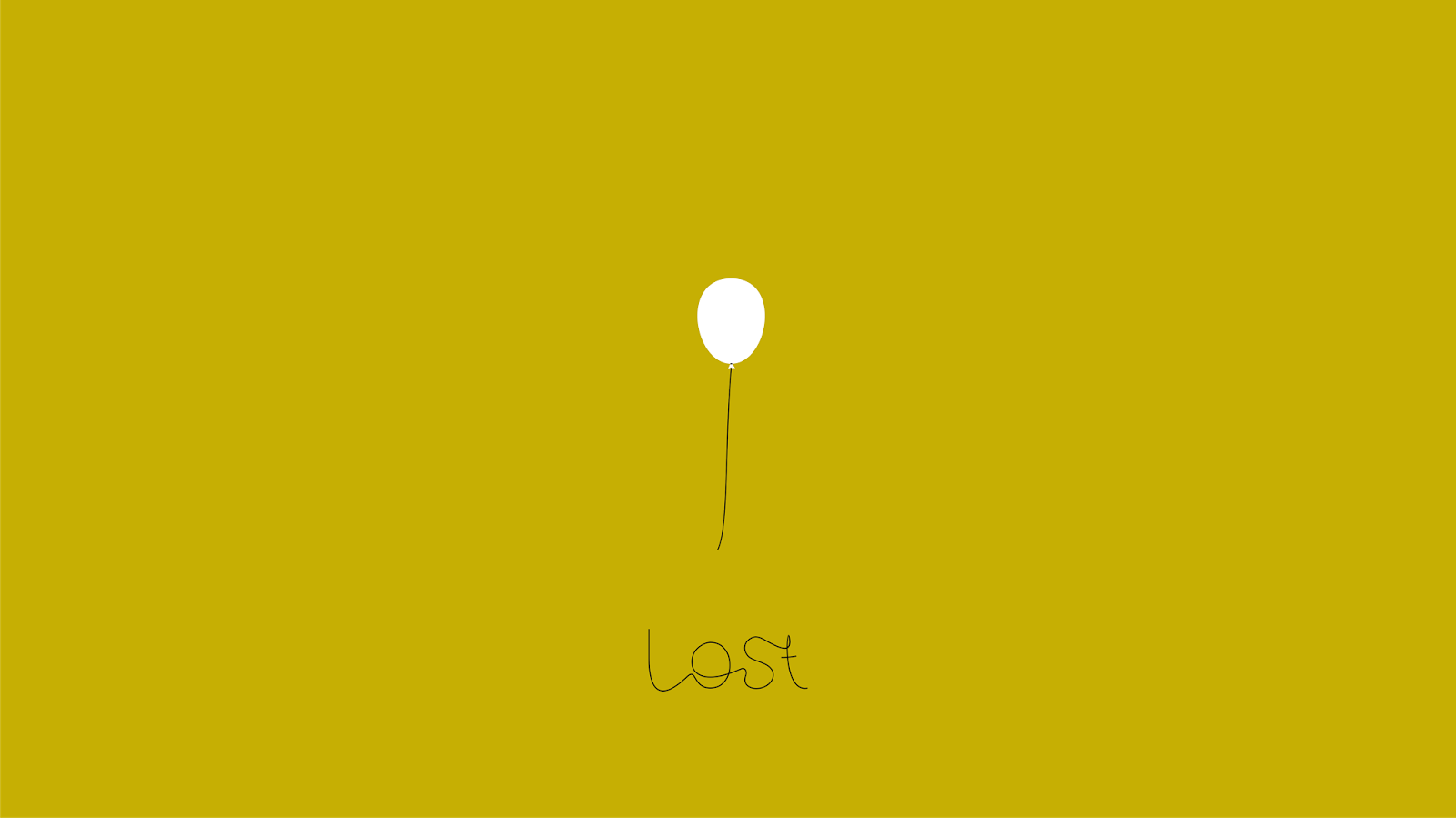 Lost Balloon Wallpaper Minimal Flat HD
