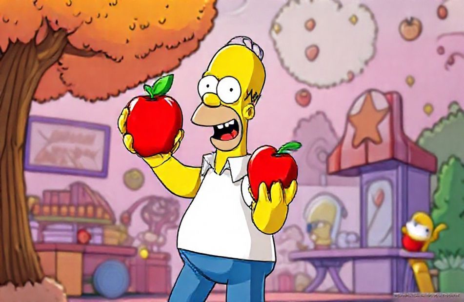 Homer Simpson Apple Wallpaper