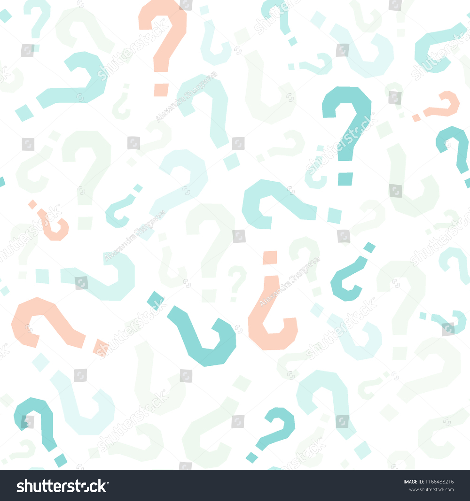 Quiz Seamless Pattern Question Marks Doubt Stock Vector Royalty