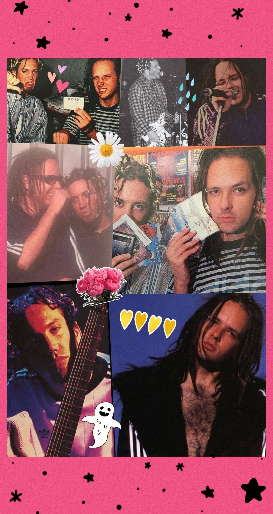 Korn Phone Collage Wallpaper Jon And Head In Brian