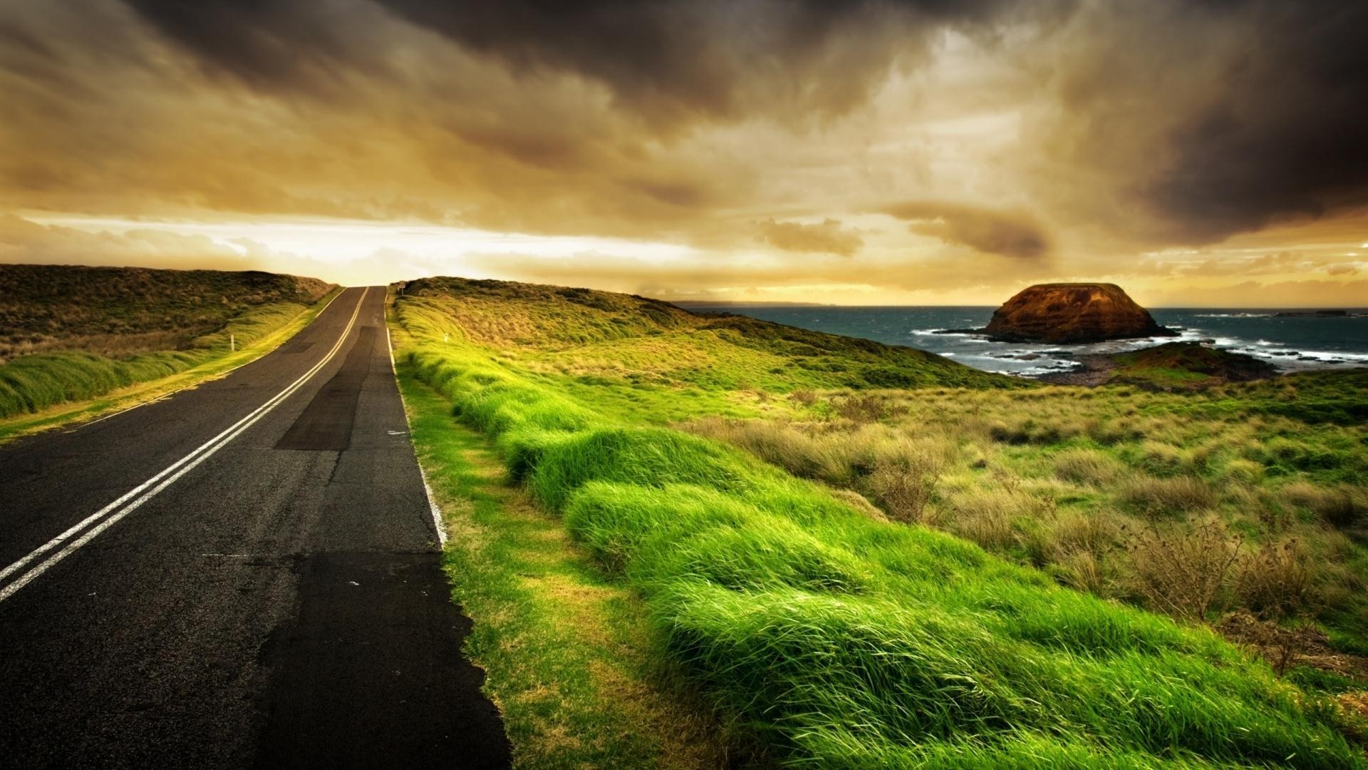 Road HD Wallpaper Horizon And Landscape Full Digital