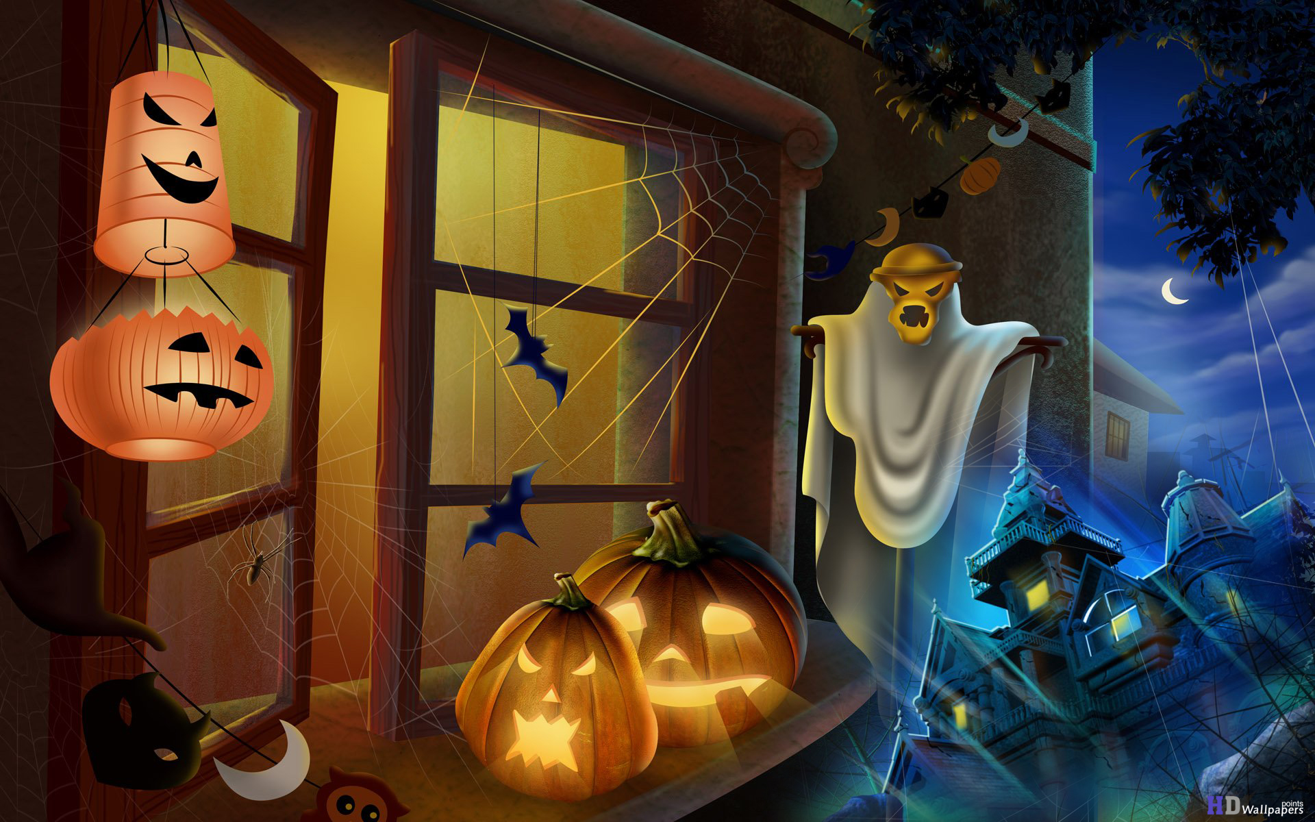 Beautiful Halloween Vector Wallpaper HD