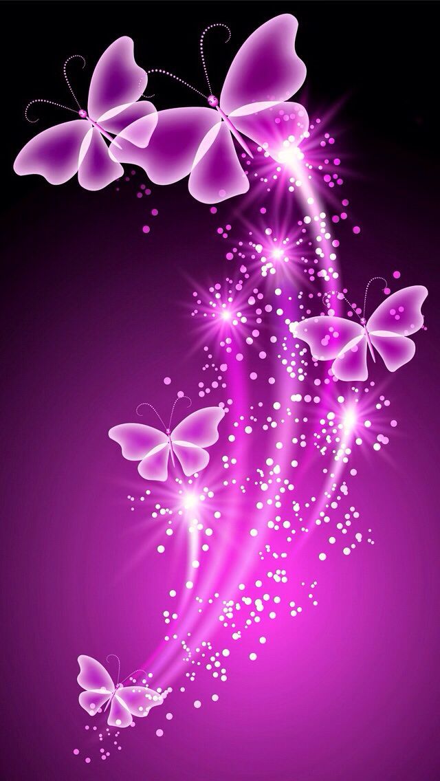 Pink Butterflies iPhone Wallpaper Background
