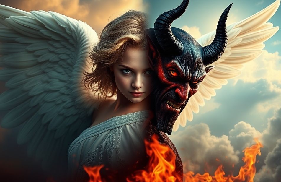 Angel And Devil Wallpaper