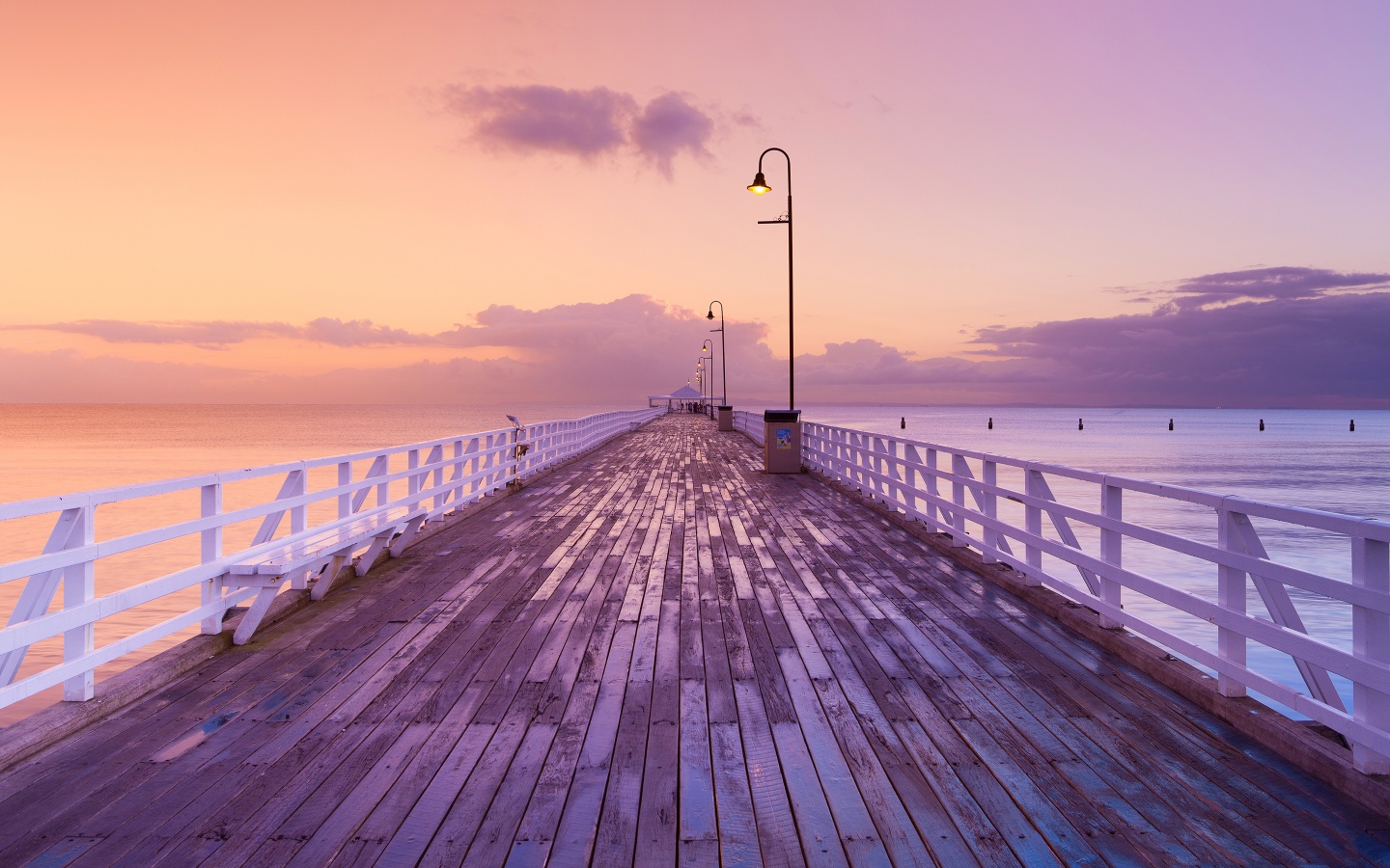 Beautiful Sunset On Pier Wallpaper In Resolution