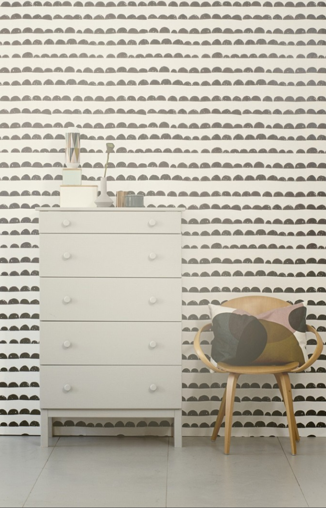 The Geometric Pattern Of Clever Spaces Half Moon Wallpaper Make It