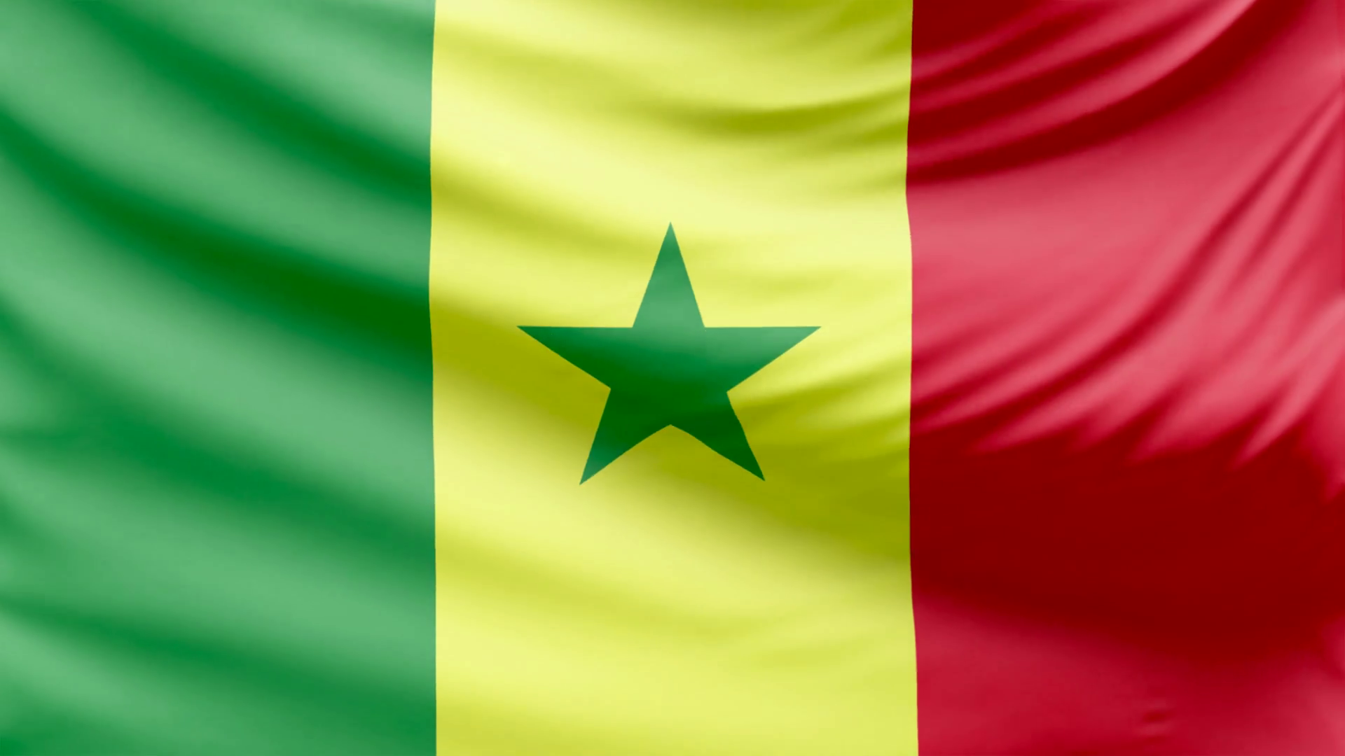 Realistic Beautiful Senegal Flag 4k Motion Background