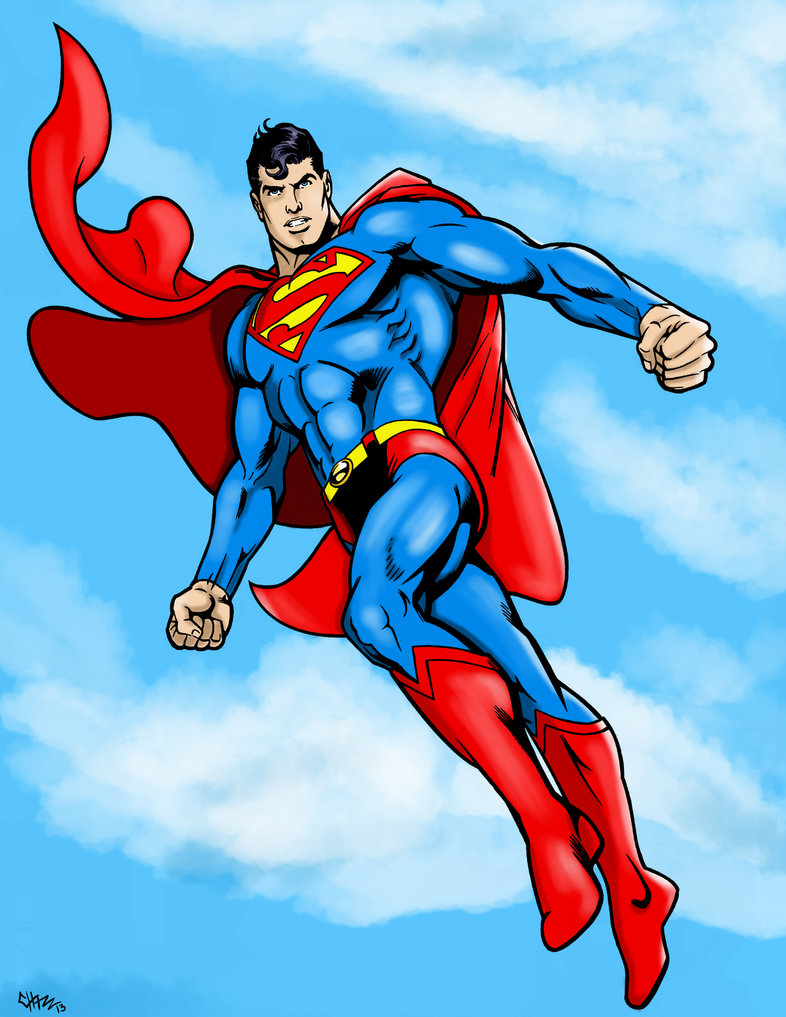 Картинка летящего супермена