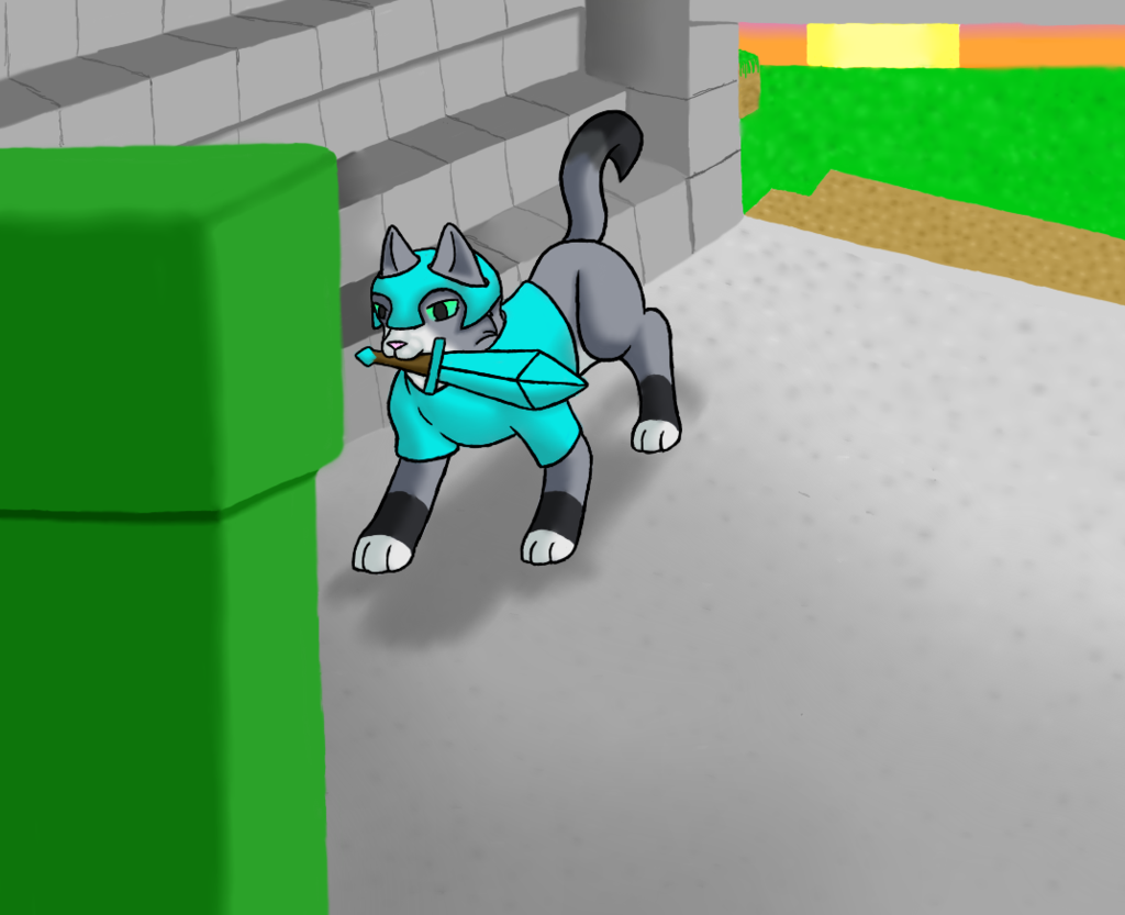 Minecraft Cat By Pokemonnarutofan1